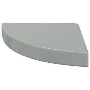 Eck-Wandregale, 4er Set, Hochglanz Grau
