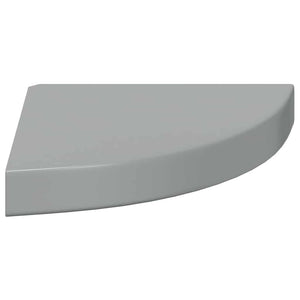 Eck-Wandregale, 4er Set, Hochglanz Grau