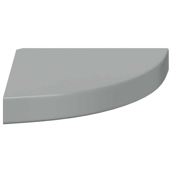 Eck-Wandregale, 4er Set, Hochglanz Grau