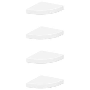Eck-Wandregale, 4er Set, Weiß
