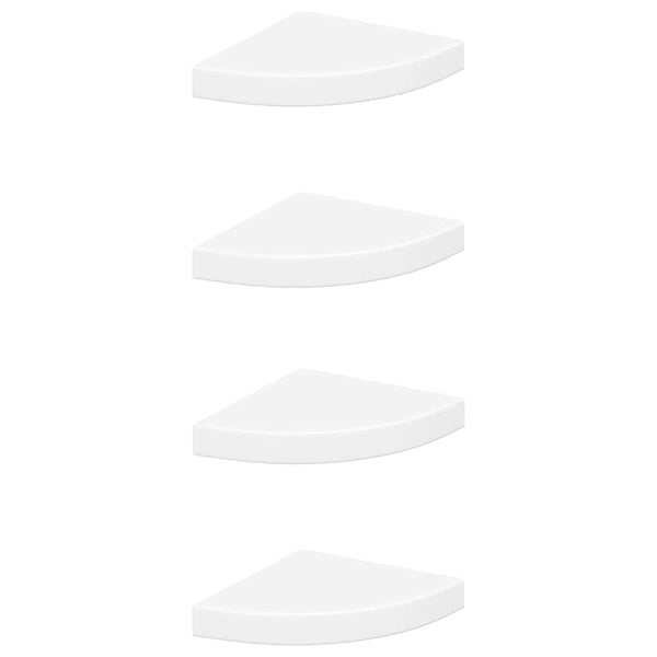 Eck-Wandregale, 4er Set, Weiß