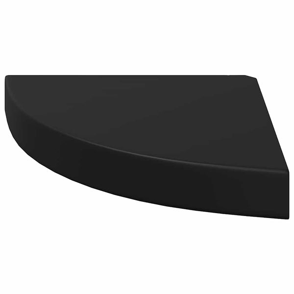 Schwarzes Eck-Wandregal, 25 cm