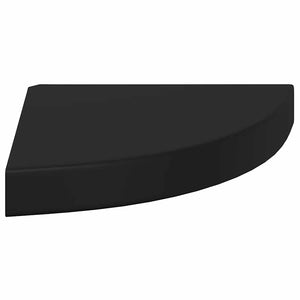 Schwarzes Eck-Wandregal, 25 cm