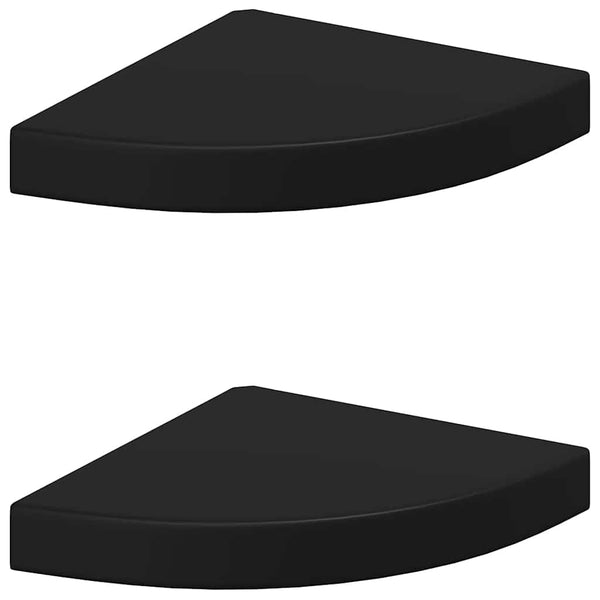 Eck Wandregale, 2er Set, Schwarz