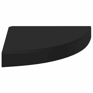 vidaXL Étagères flottantes d'angle 4 pcs Noir 25x25x3,8 cm MDF