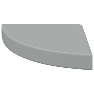 vidaXL Étagères flottantes d'angle 2 pcs Gris 25x25x3,8 cm MDF