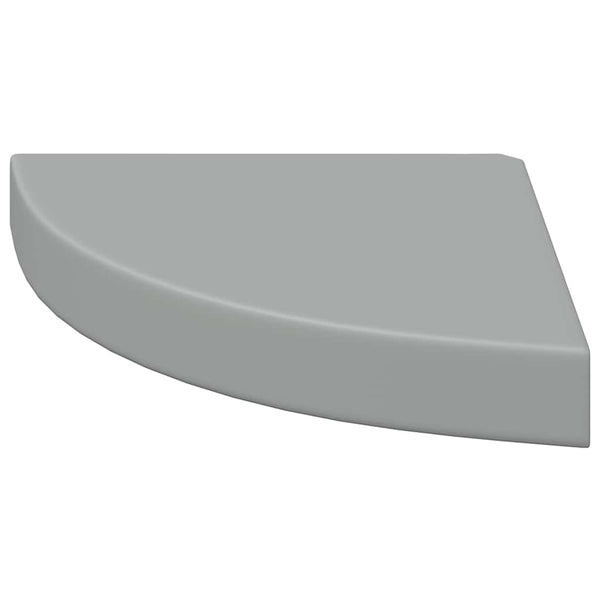 vidaXL Étagères flottantes d'angle 2 pcs Gris 25x25x3,8 cm MDF