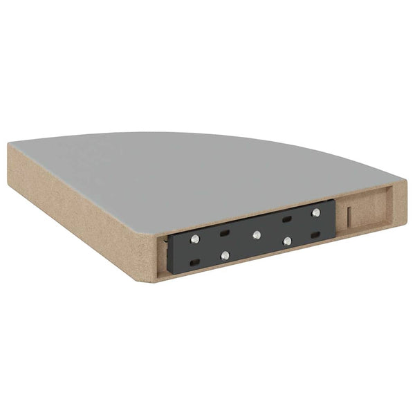 vidaXL Étagères flottantes d'angle 2 pcs Gris 25x25x3,8 cm MDF
