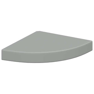 vidaXL Étagères flottantes d'angle 4 pcs Gris 25x25x3,8 cm MDF