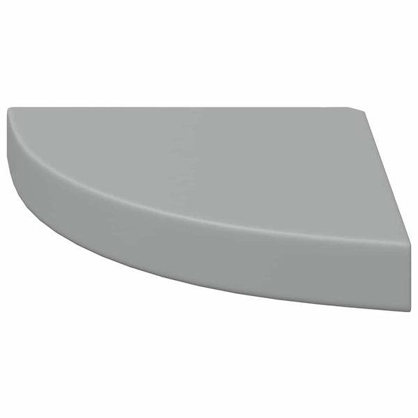 vidaXL Étagères flottantes d'angle 4 pcs Gris 25x25x3,8 cm MDF