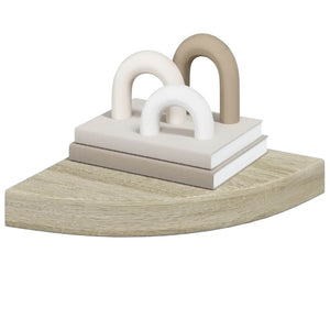 Eck-Wandregal Eichenoptik 25 cm