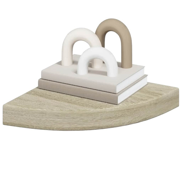 Eck-Wandregal Eichenoptik 25 cm