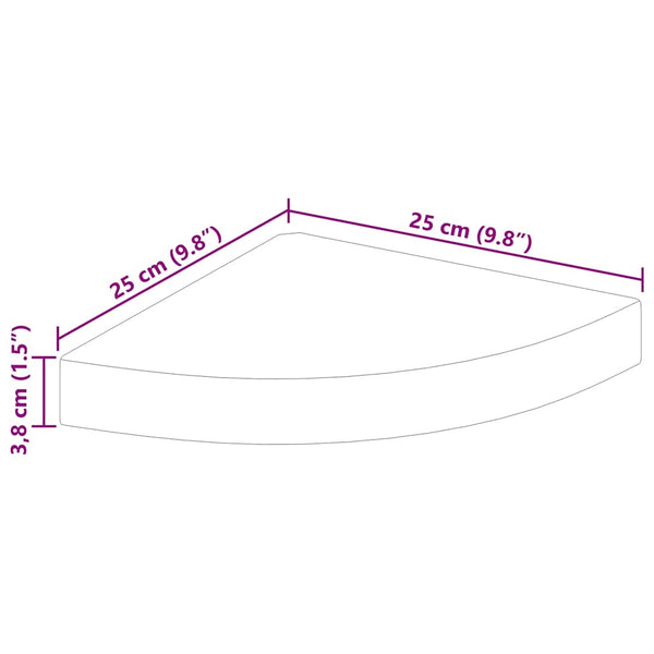 Eck-Wandregal Eichenoptik 25 cm