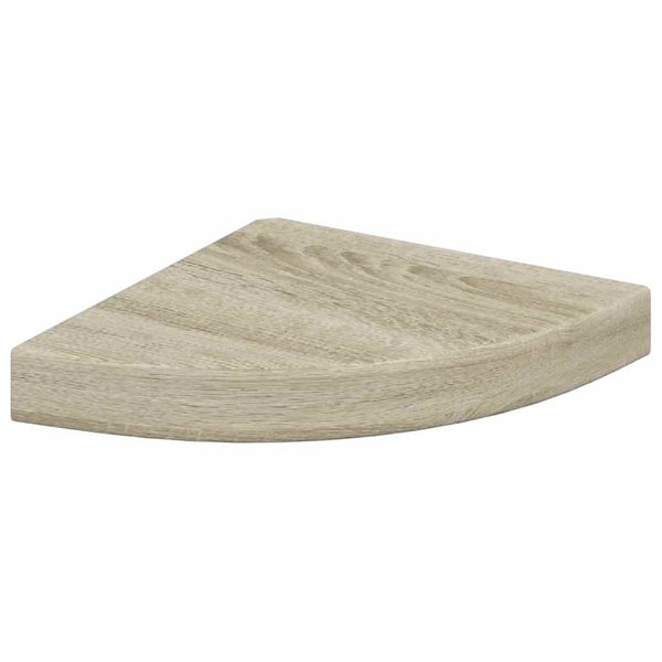 vidaXL Étagères d'angle flottantes 2 pcs aspect chêne 25x25x3,8 cm MDF