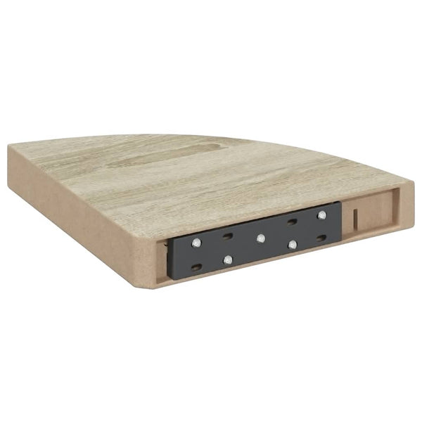 vidaXL Étagères d'angle flottantes 2 pcs aspect chêne 25x25x3,8 cm MDF