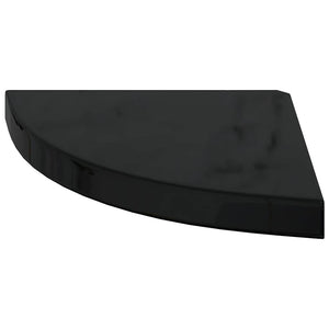 Eck Wandregale, 4er Set, Hochglanz Schwarz