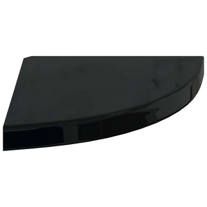 Eck Wandregale, 4er Set, Hochglanz Schwarz