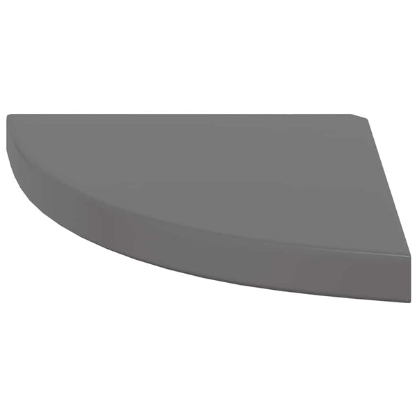 Eck Wandregale Grau Hochglanz, 2er Set