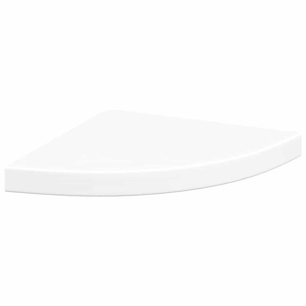 vidaXL Étagère d'angle murale blanche 35x35x3,8 cm MDF