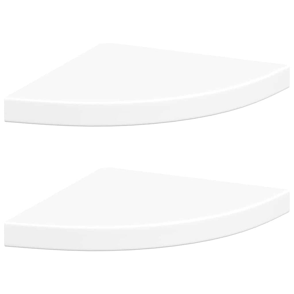 vidaXL Étagères d'angle flottantes 2 pcs Blanc 35x35x3,8 cm MDF