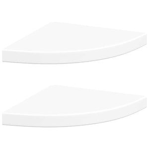 vidaXL Étagères d'angle flottantes 2 pcs Blanc 35x35x3,8 cm MDF