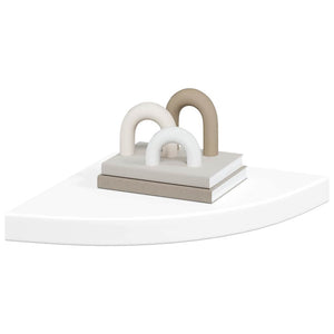 vidaXL Étagères d'angle flottantes 2 pcs Blanc 35x35x3,8 cm MDF