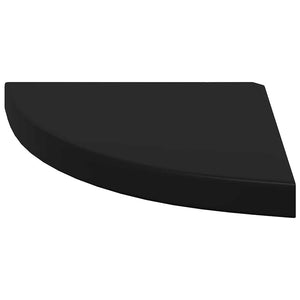 vidaXL Étagères flottantes d'angle 2 pcs Noir 35x35x3,8 cm MDF