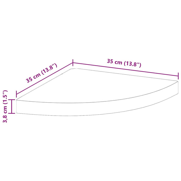 vidaXL Étagères flottantes d'angle 4 pcs Noir 35x35x3,8 cm MDF