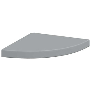 vidaXL Étagère d'angle flottante Gris 35x35x3,8 cm MDF