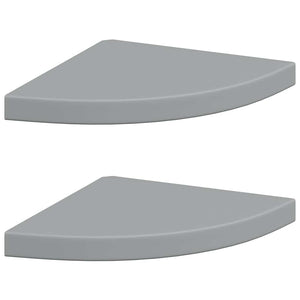 Graue Eck-Wandregale, 2er Set