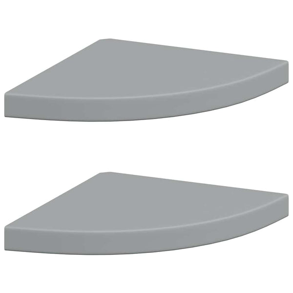 Graue Eck-Wandregale, 2er Set