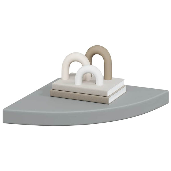 Graue Eck-Wandregale, 2er Set