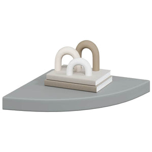 vidaXL Étagères flottantes d'angle 4 pcs Gris 35x35x3,8 cm MDF