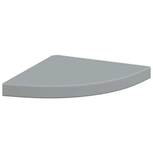 vidaXL Étagères flottantes d'angle 4 pcs Gris 35x35x3,8 cm MDF