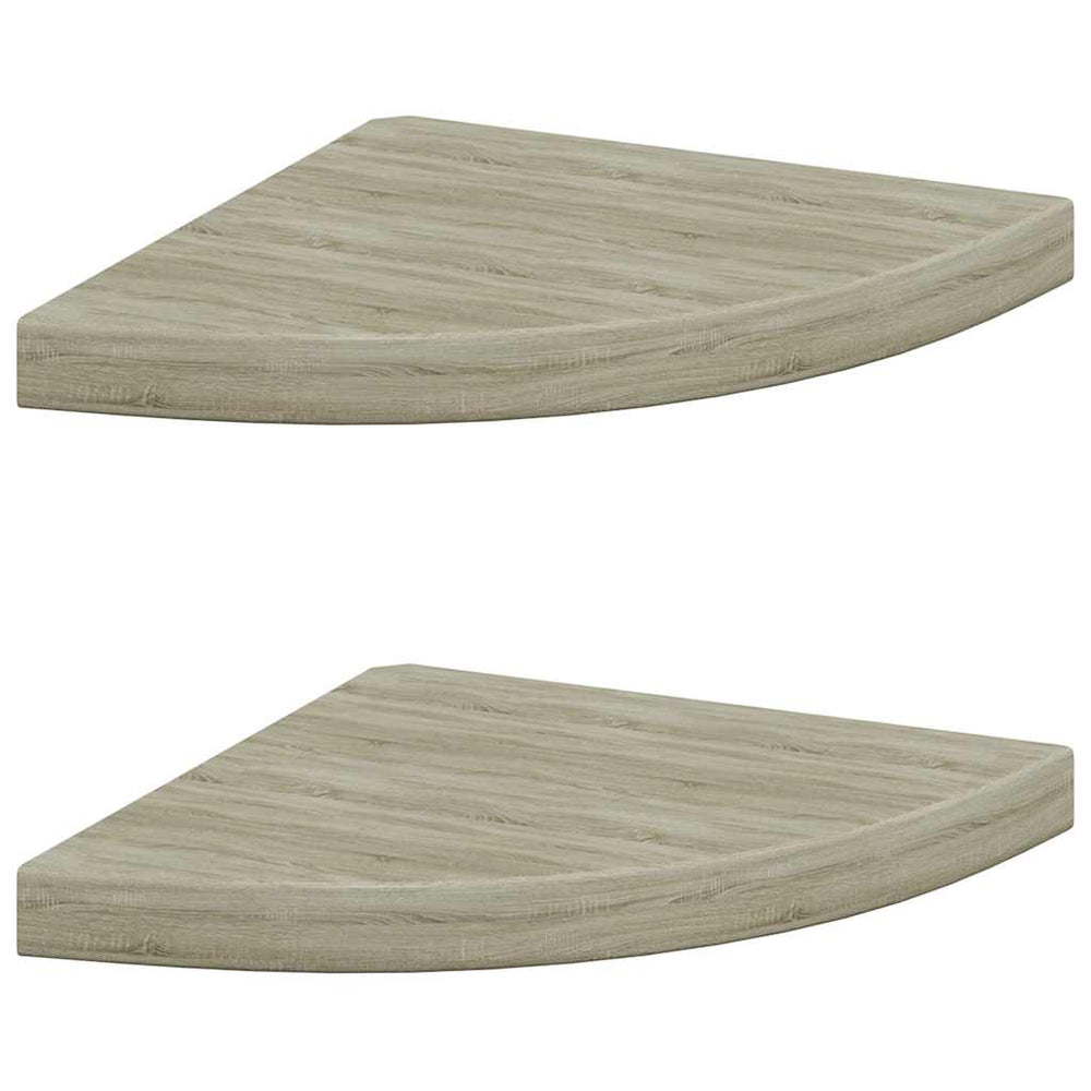 vidaXL Étagères d'angle flottantes 2 pcs Aspect chêne 35x35x3,8 cm MDF