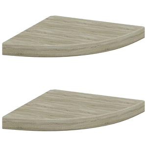 vidaXL Étagères d'angle flottantes 2 pcs Aspect chêne 35x35x3,8 cm MDF