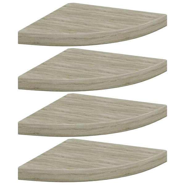 vidaXL Étagères d'angle flottantes 4 pcs aspect chêne 35x35x3,8 cm MDF