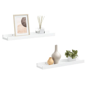 Weiße Bilderleisten 40 cm, 2er Set
