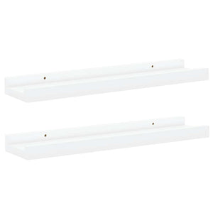 Weiße Bilderleisten 40 cm, 2er Set
