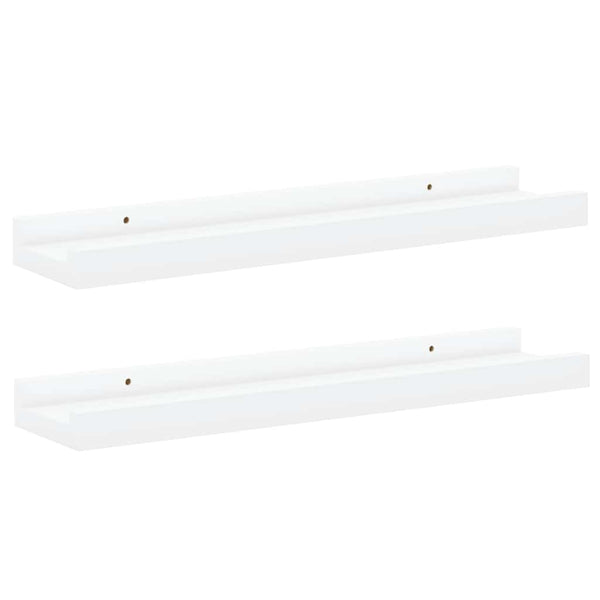 Weiße Bilderleisten 40 cm, 2er Set