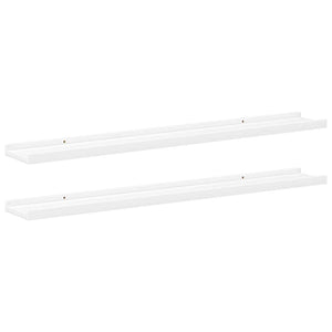 Weiße Bilderleisten 80 cm, 2er Set