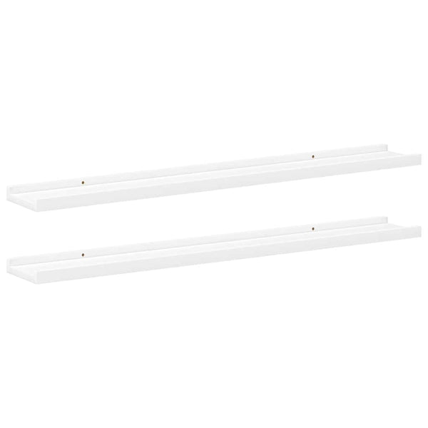 Weiße Bilderleisten 80 cm, 2er Set