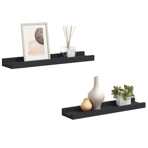 Schwarze Bilderleisten, 40 cm, 2er Set