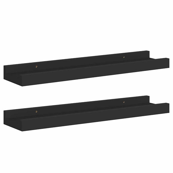 Schwarze Bilderleisten, 40 cm, 2er Set