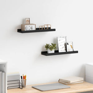 Schwarze Bilderleisten, 40 cm, 2er Set