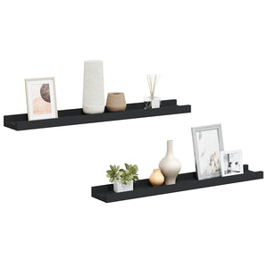 Schwarze Bilderleisten, 60 cm, 2er-Set