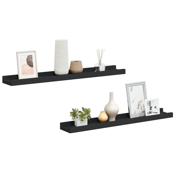 Schwarze Bilderleisten, 60 cm, 2er-Set