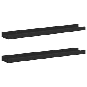 Schwarze Bilderleisten, 60 cm, 2er-Set