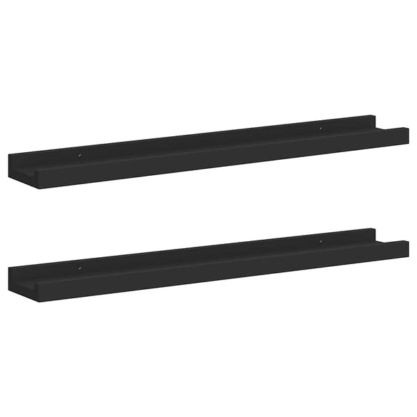 Schwarze Bilderleisten, 60 cm, 2er-Set