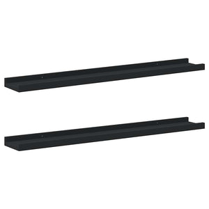Schwarze Bilderleisten, 2er Set, 80 cm